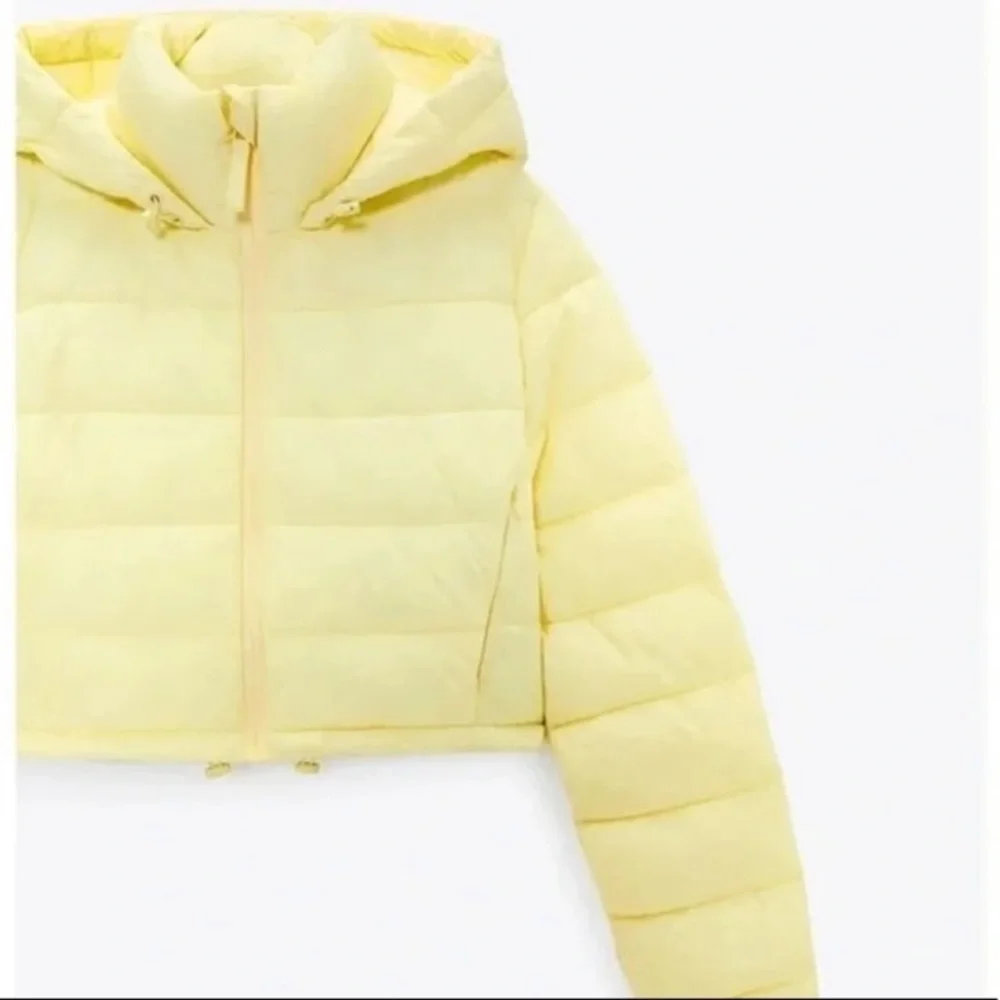 NWT ZARA PUFFER JACKET WATER REPELLENT CROP PUFFY JACKET CROPPED COAT XS - Picture 13 of 16